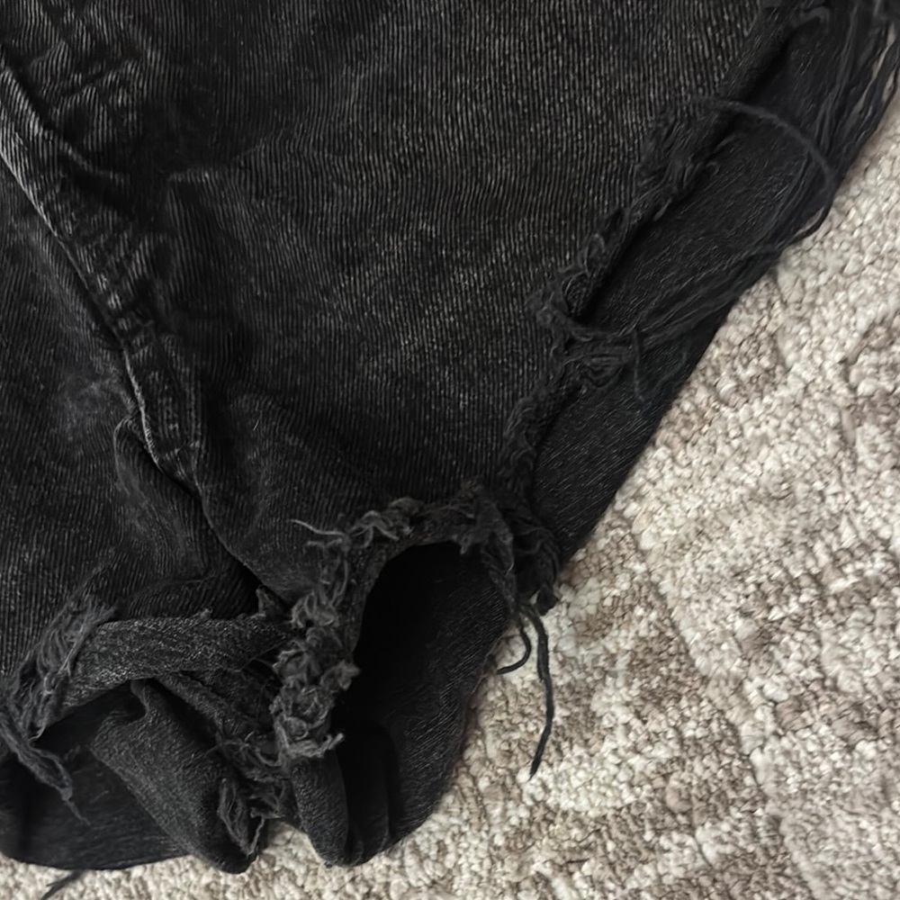 ZARA Black Denim Women's Shorts - Picture 4 of 11